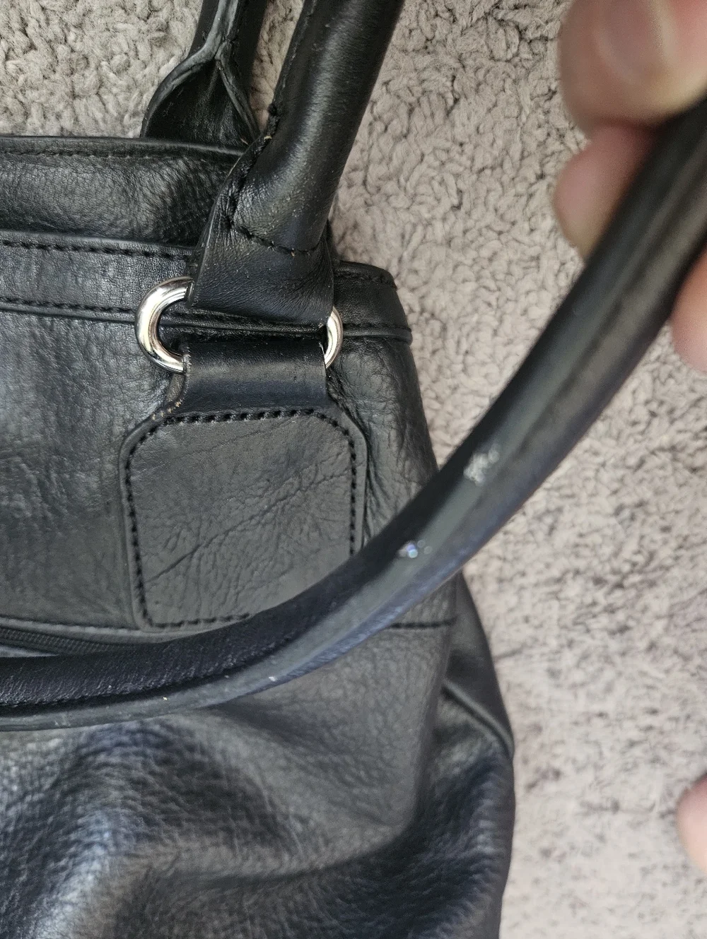 Wilsons Vintage‎ Y2K Pelle Studio Black Leather Shoulder Bag